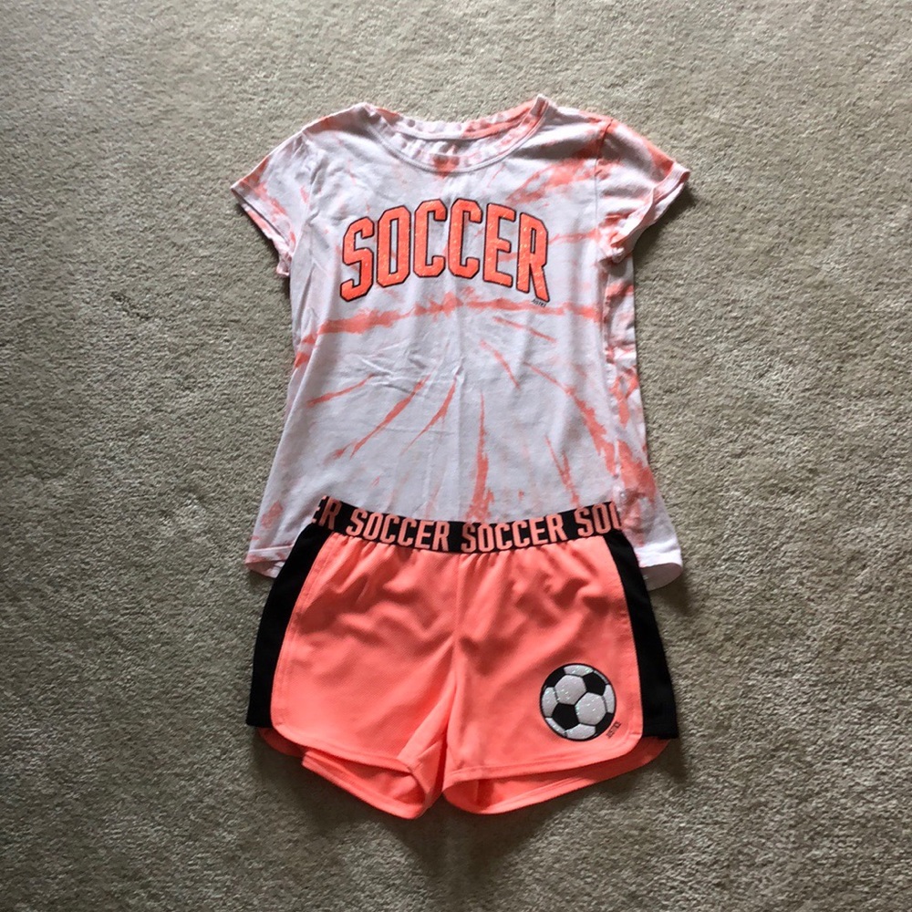 Orange White and Black Justice Matching Soccer Set